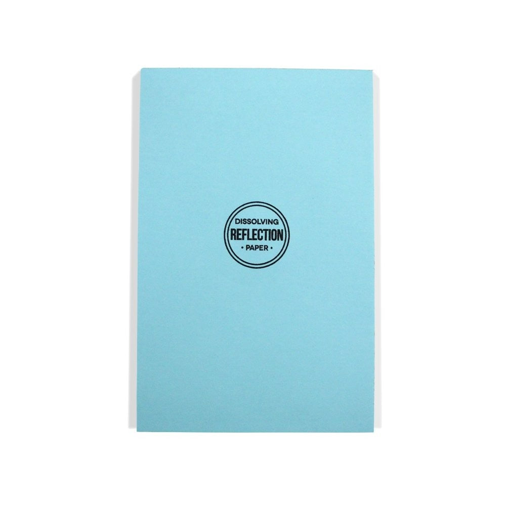 disappearing notebook with reflection paper and visible note sheets
