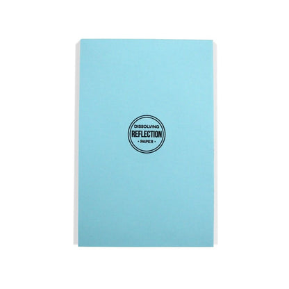 disappearing notebook with reflection paper and visible note sheets