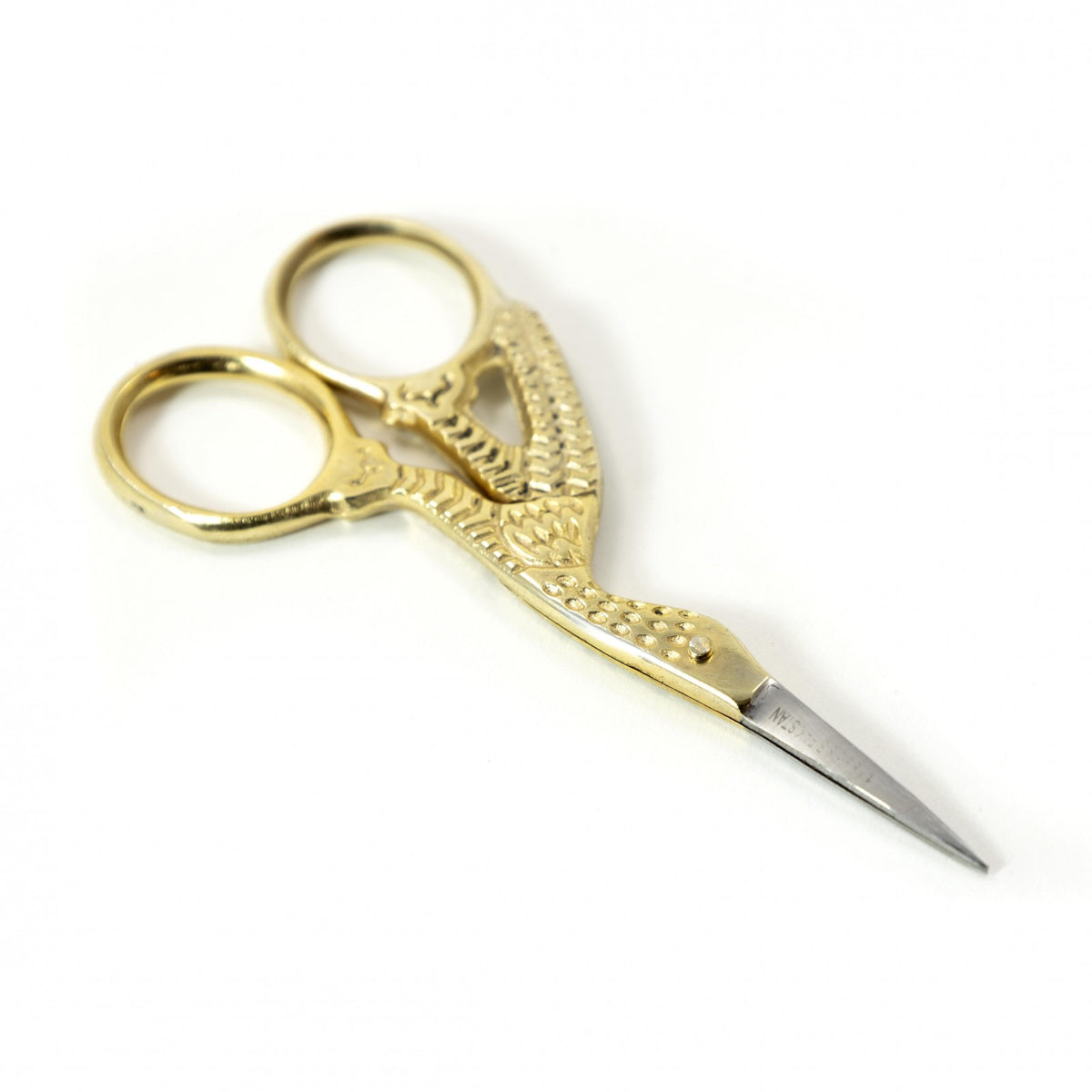 2 Pack 3.5" Tailoring Straight Sharp Tip Scissors Stainless Steel Stork - Gold, view 5