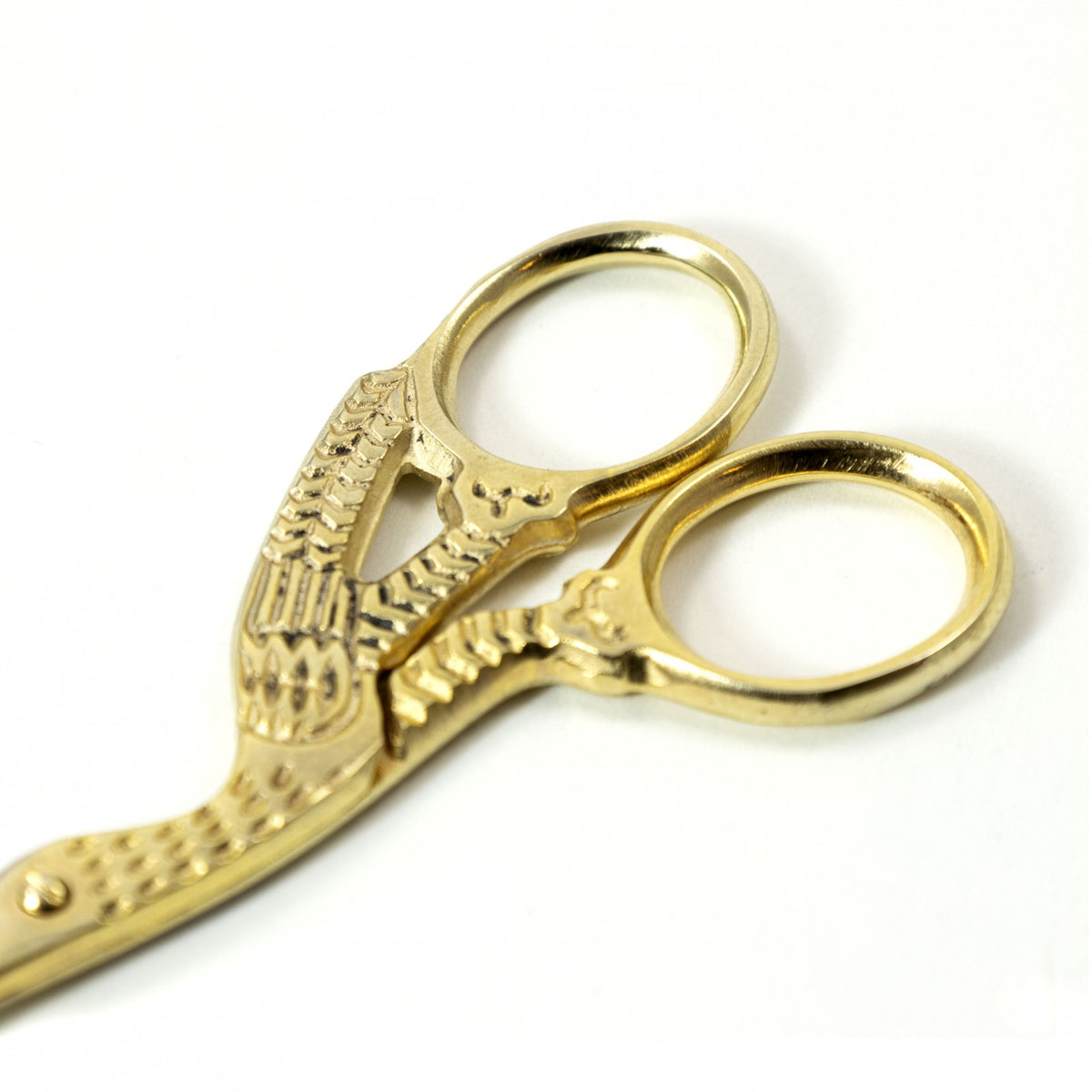 3.5 Inch Tailoring Straight Sharp Tip Scissors Stainless Steel Stork - Gold, view 4