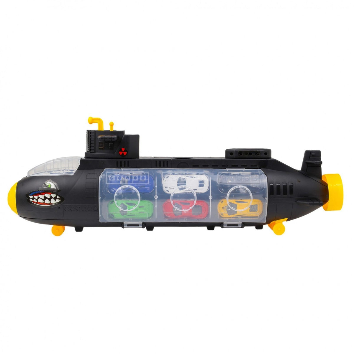 Kidplokio Boys 7pc Submarine Shark Diecast Toy Car Carrier Transporter, Age 3 up, view 10