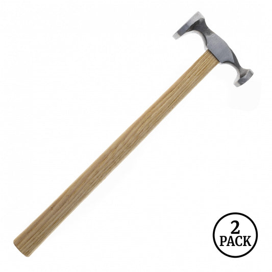 Two universal chasing and goldsmith hammers with round heads