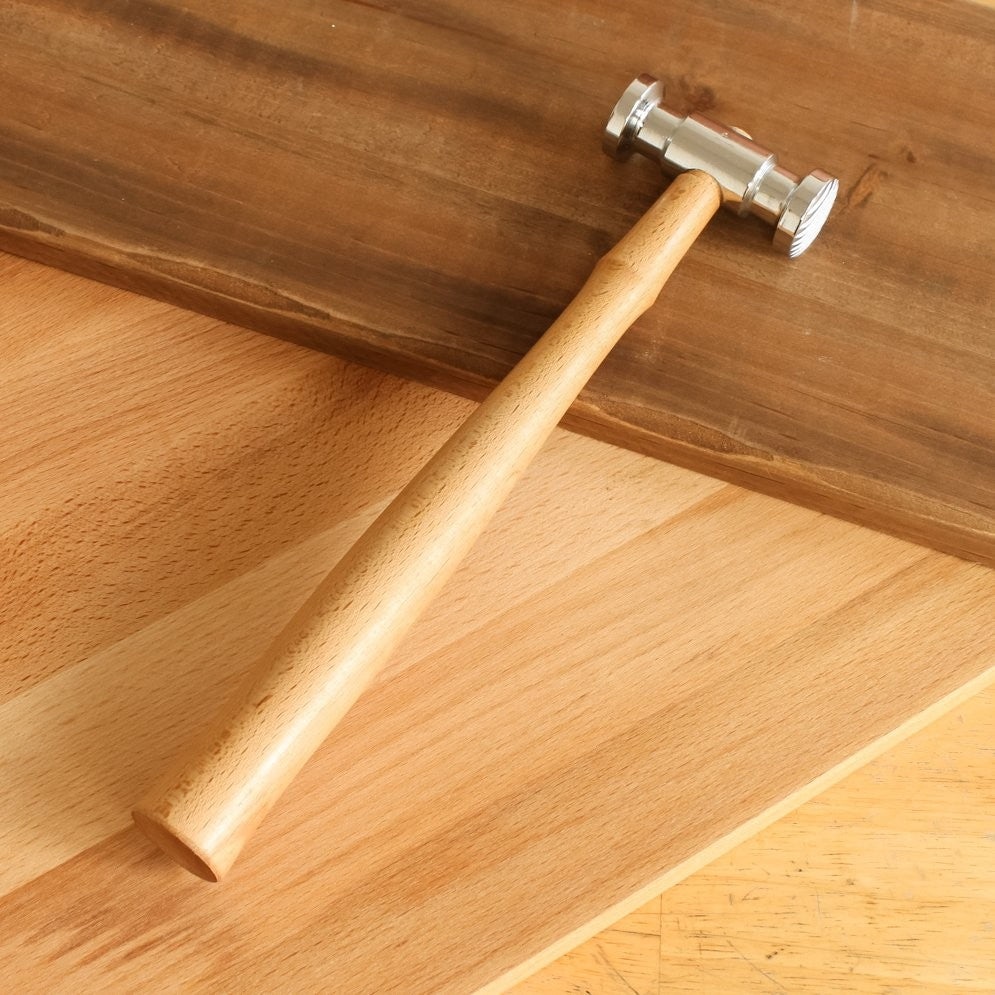 Universal Tool Texturising Hammer Dual Face Square Stripe Patterns Wooden Handle, view 4