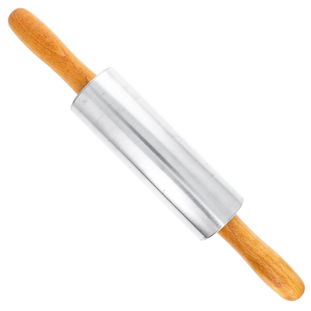 Beille Oak Wood Stainless Steel Barrel Classic Bakers Rolling Pin Baking 13" 17"
