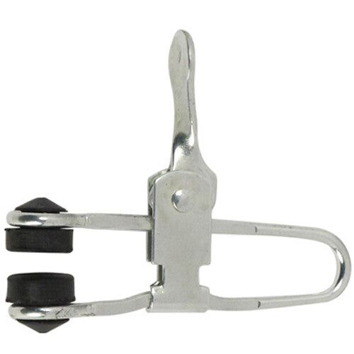 Universal 3-inch clamps with rubber head, secure lever lock, metal body, designed for outdoor use