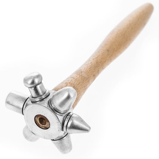 6 in 1 Multi-Head Aluminum Jewelry Hammer for Precious Metal Jewely Design, view 2