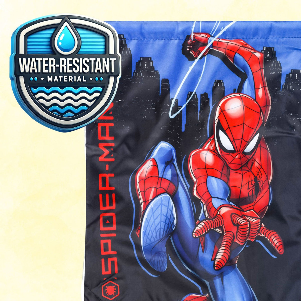 Marvel Spiderman 18pc Cinch Bag Drawstring Backpack Stickers Toys Gift Bundle, view 9