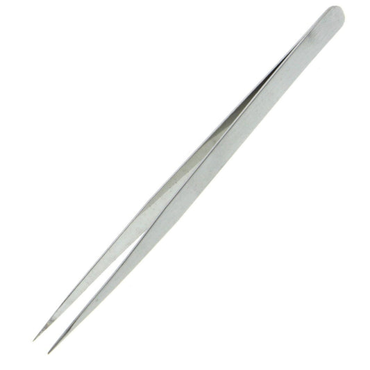 Stainless steel fine point tweezers for eyebrow hair removal and precision tasks