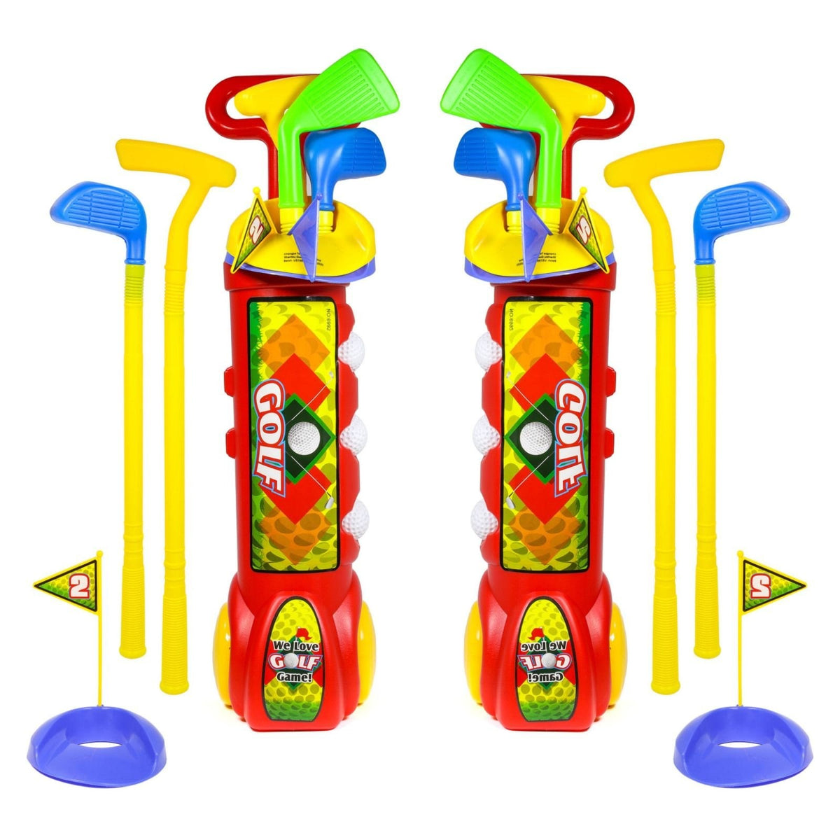 (2 Pack) Kids Indoor Golf Club Toddler Activity Pretend Play Set, Ages 3-8, view 2