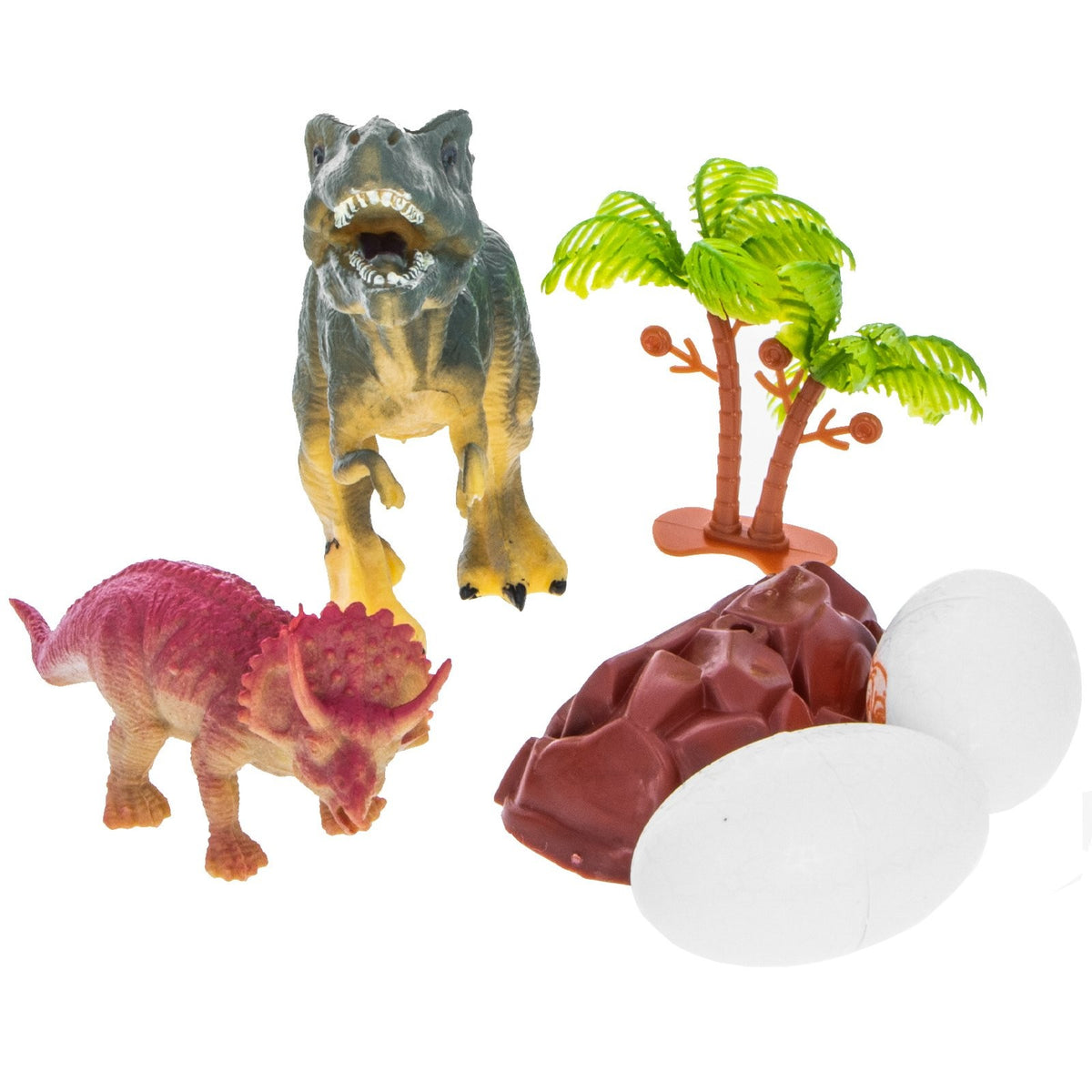 TychoTyke 12pc Dinosaur Toys Action Figures Toy Truck Storage Playset, Orange, view 5