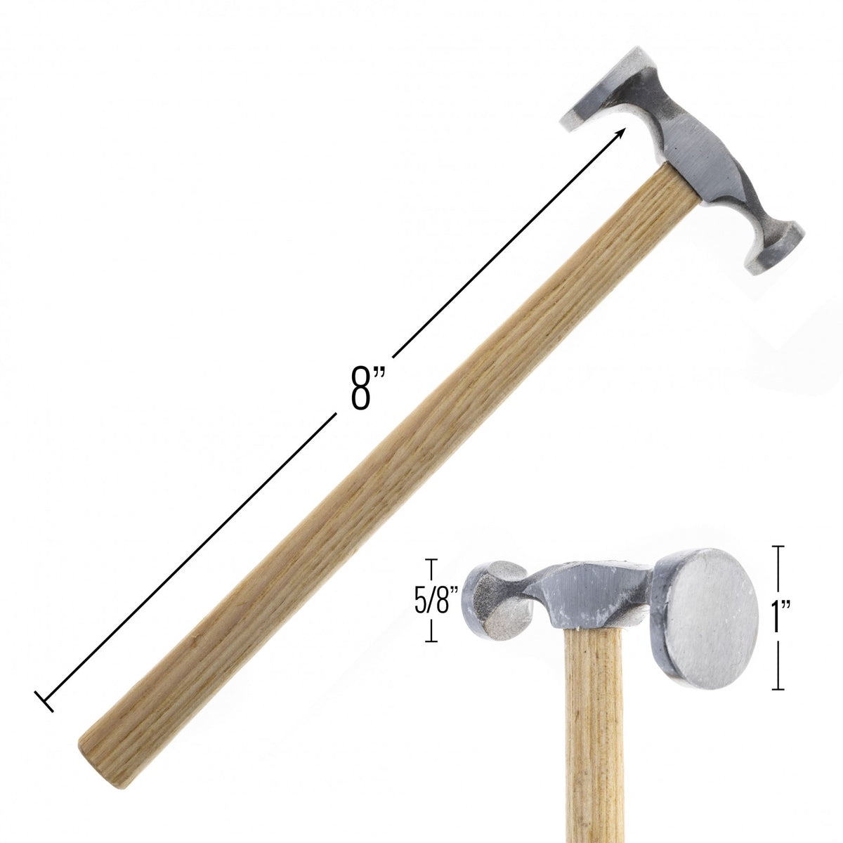 2 Pack Universal Tool Chasing & Goldsmith Hammer 1 & 5/8" Diameter DIY Crafting, view 8
