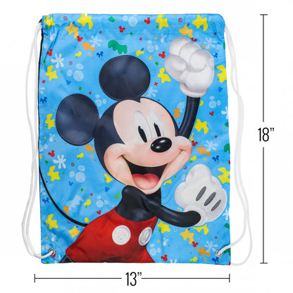 2 Pack 18 Inch Kids Licensed Cartoon Cinch Bag Travel Backpack Drawstring Tote, view 10