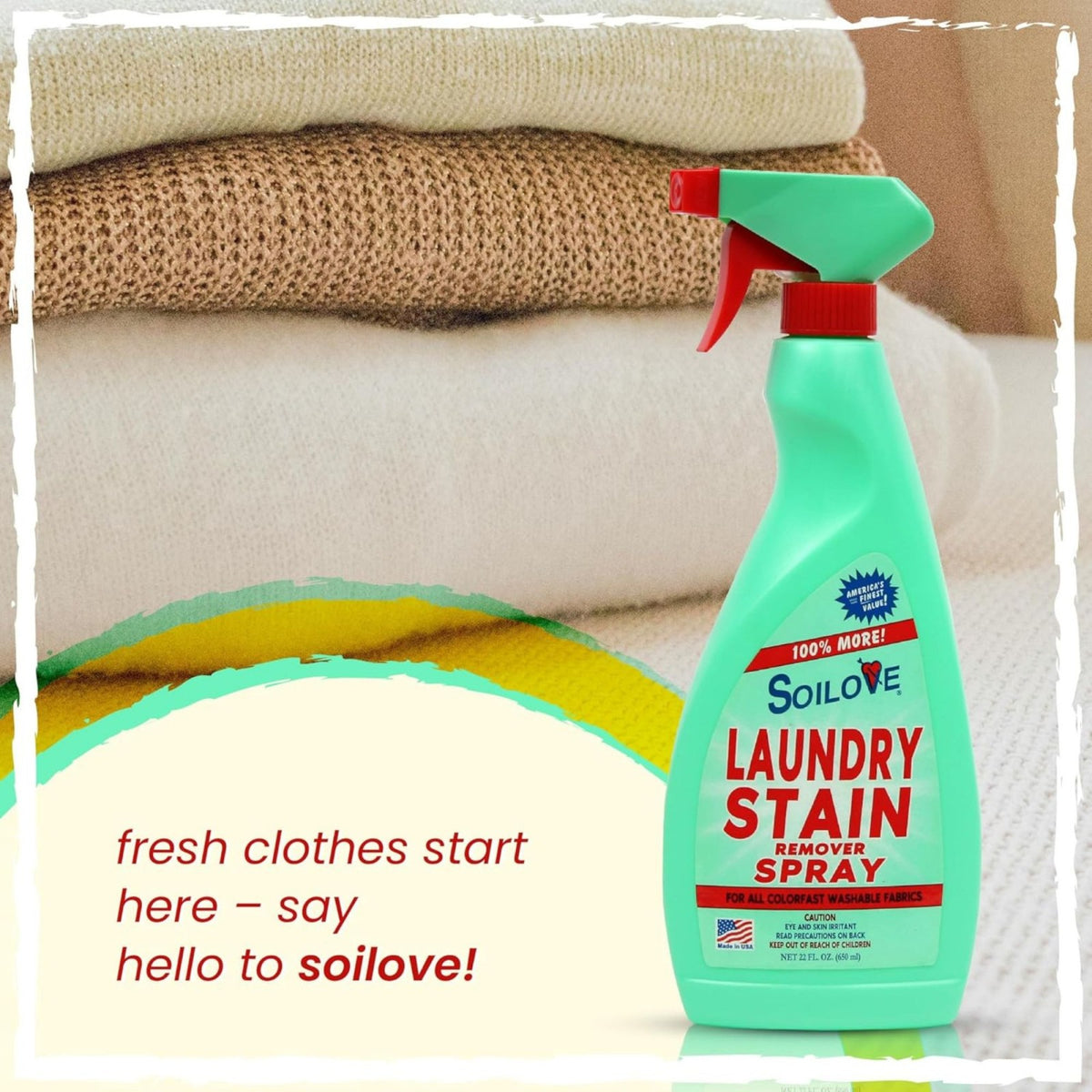 Soilove Laundry Soil Stain Remover All Colorfast Washable Fabrics (Many Sizes), view 6