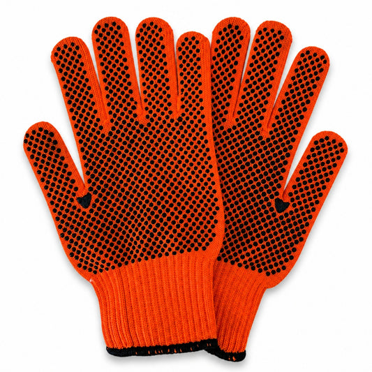2 Pack 1 Pair Universal Garden Gloves Unisex One Size, Hi-Vis Dot Knit Grip, view 2