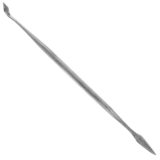 double-ended stainless steel spatula with flattened tips
