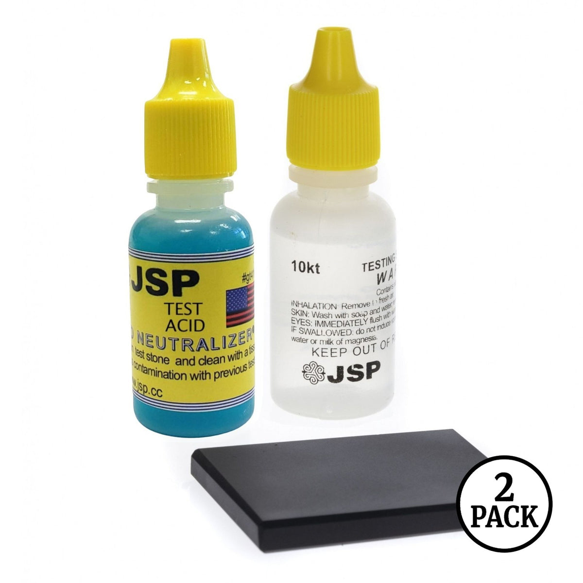 ToolTreaux 10 Karat Gold Testing Kit with acid solution and stone neutralizer, pack of two