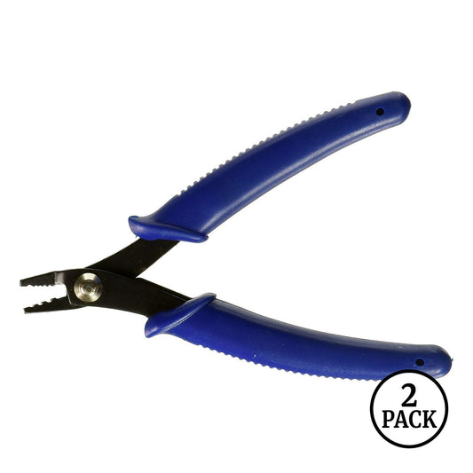 Two pairs of mini bead crimping pliers made of carbon steel