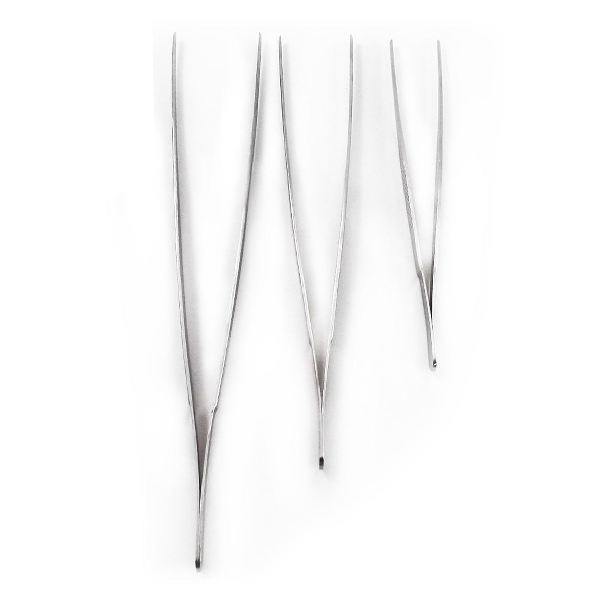 2 Pack 3pc Large Serrated Tweezer Tong Set with Case- 12, 10, and 8 Inch, view 2