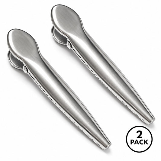 2 Pack Beille 5" Jumbo Heavy Duty Stainless Steel Alligator Clips Kitchen, 2pk