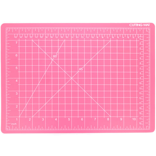 Pink self-healing cutting mat in assorted sizes for crafting