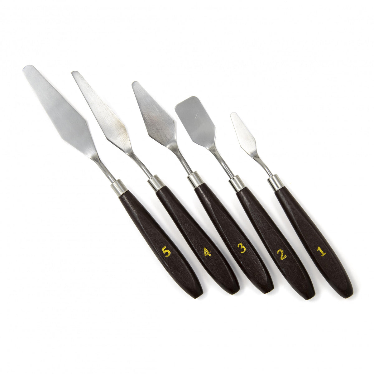 ToolTreaux Steel and Polished Wood Assorted Soft Medium Sculpting Spatulas, 5pc, view 11