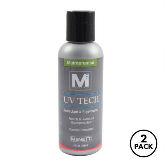 two 4oz bottles of UV Tech neoprene protectant and rejuvenator detergent