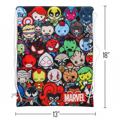 2 Pack 18 Inch Kids Licensed Cartoon Cinch Bag Travel Backpack Drawstring Tote, view 13