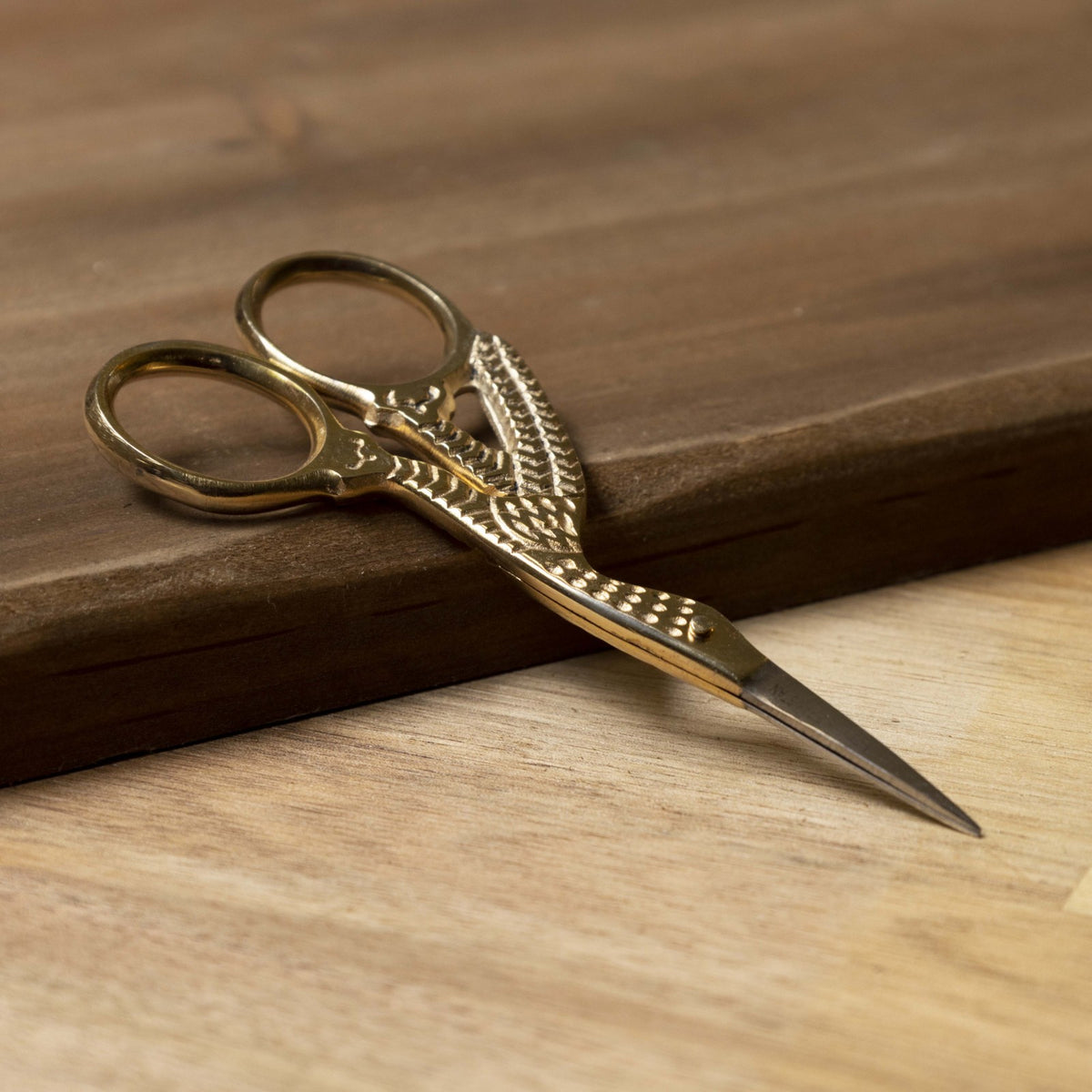2 Pack 3.5" Tailoring Straight Sharp Tip Scissors Stainless Steel Stork - Gold, view 7