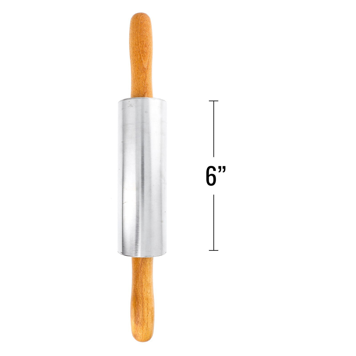 Beille Oak Wood Stainless Steel Barrel Classic Bakers Rolling Pin Baking 13" 17"