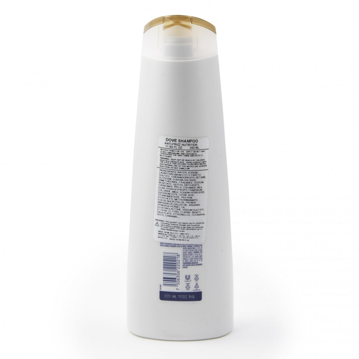 Dove Hair Care Shampoo Anti Frizz Formula with Coconut Oil Argan Oil Almond Oil, view 4