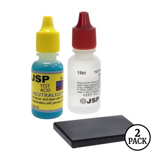 ToolTreaux 18 Karat Gold Testing Kit with acid solution and stone neutralizer, two pack