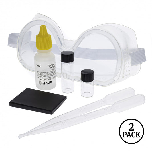 Two packs of 7 piece 10k gold testing kits.