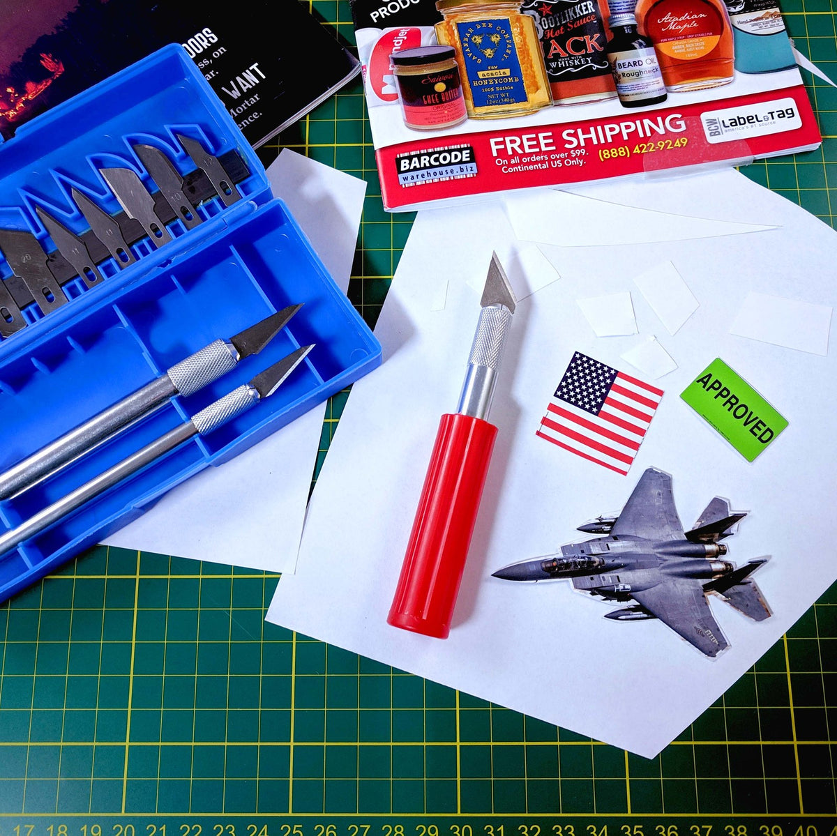 2 Pack Hobby Knife Precision Set 16pc Exacto Blades Cutting Sculpting Craft DIY, view 3