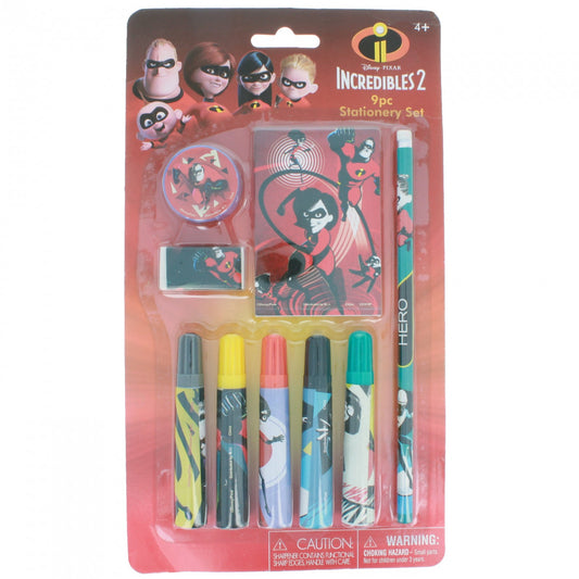 Disney Pixar Incredibles 2 9 pc Stationary Set, view 2
