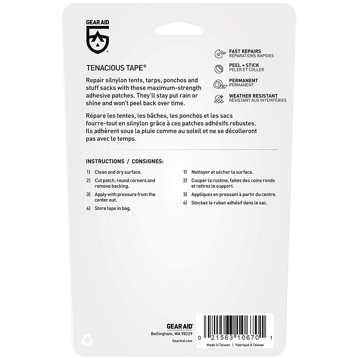 GEAR AID Tenacious Tape Silnylon Patches for Silicone Tent and Tarp Repair,, view 3
