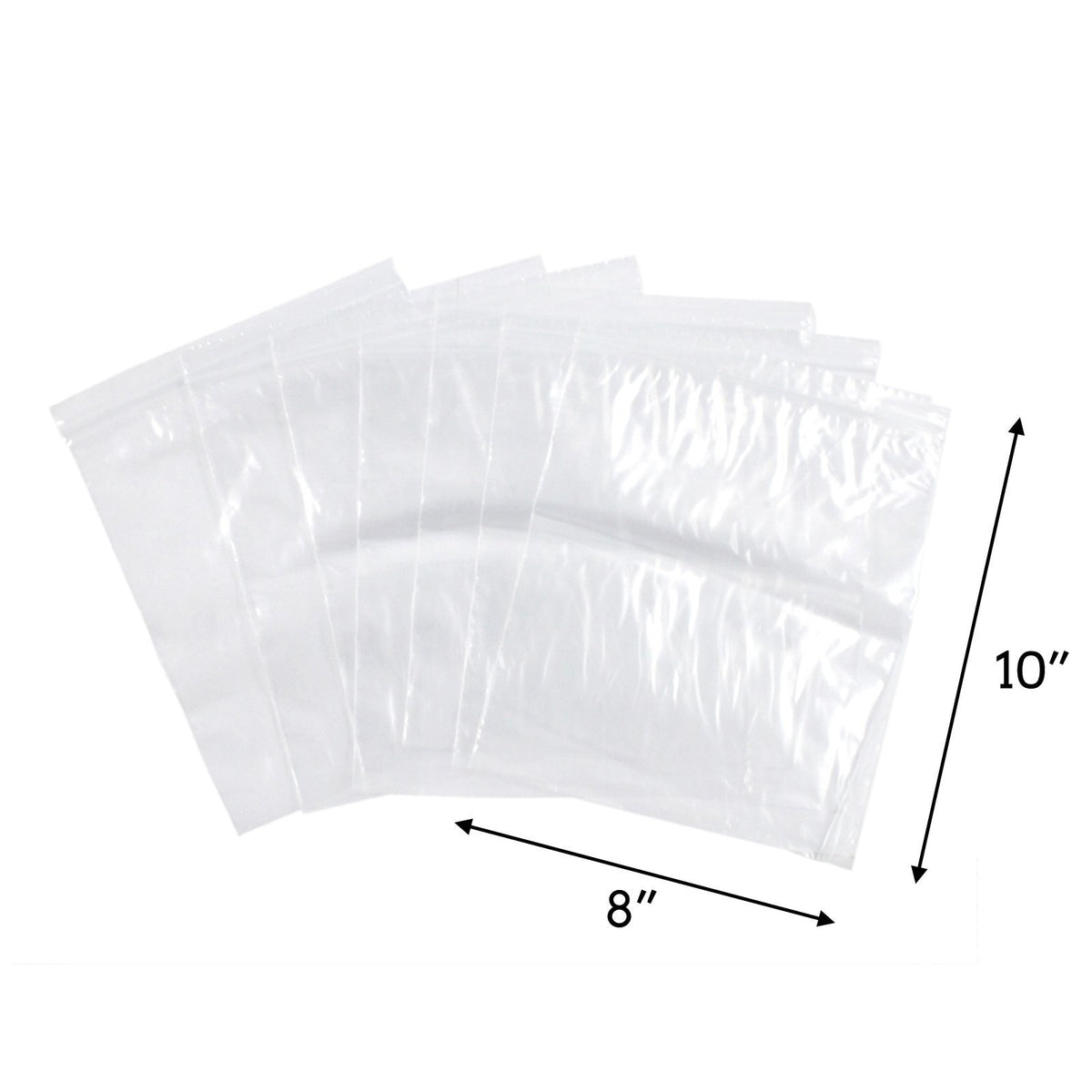100pc Self Locking Plastic Bags 2mm Thick All Purpose Storage Baggies, view 14