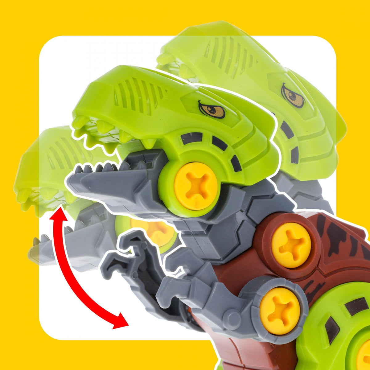 Kidplokio DIY Build Dinosaur Robot Assembly Toy Figure Play Set Boys Ages 3+, view 9