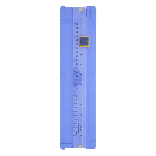 SE 12 inch paper trimmer cutting board with magnetic base and grid guide on tabletop.