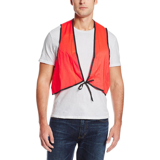 2 Pack Universal Safety Vest High Visibility Orange Mesh One Size Fits All, view 2