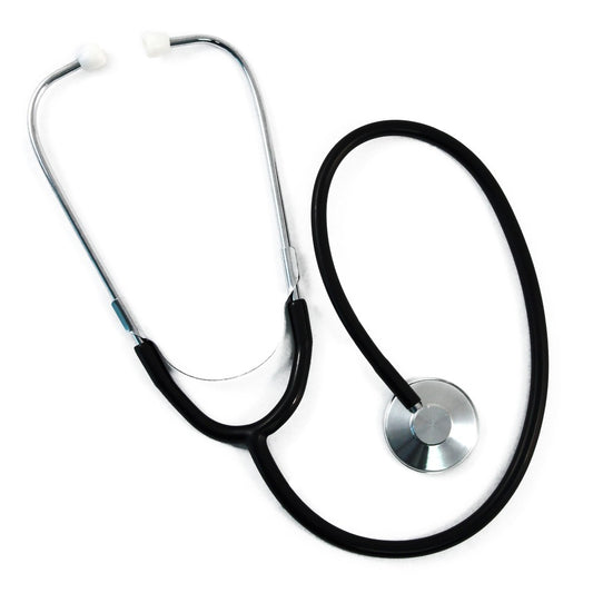 Single head lightweight stethoscope with 30-inch tubing and non-chill rim