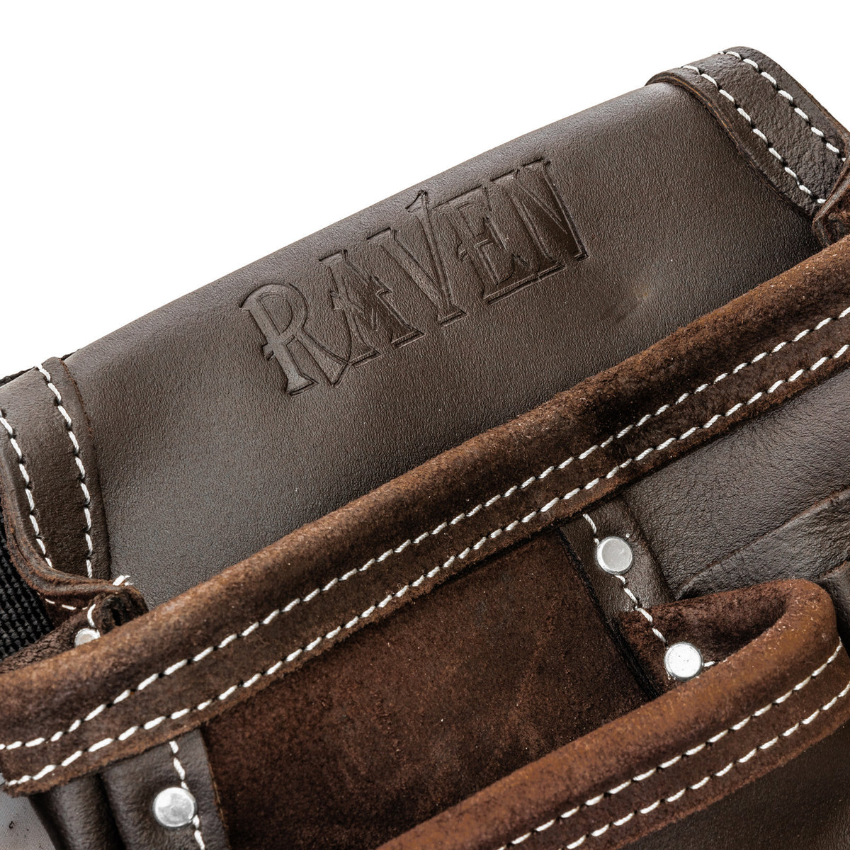 ToolTreaux 12 Pocket Heavy Duty Oil Tanned Genuine Leather Tool Belt, Dark Brown, view 6