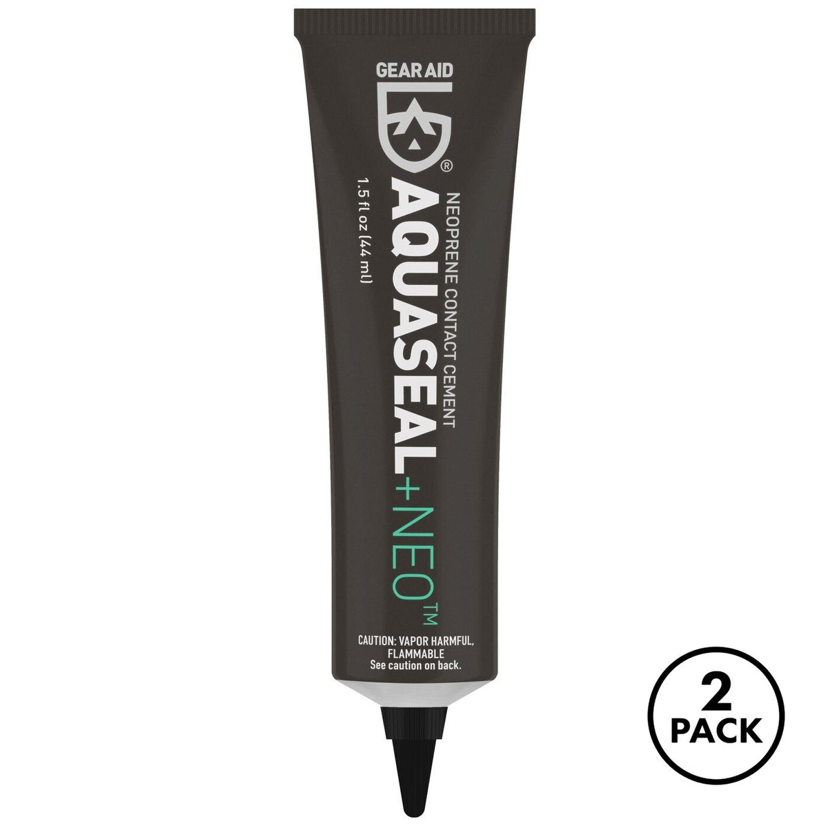 Two black 1.5 oz Seal Cement neoprene repair kits with precision applicators placed side by side.