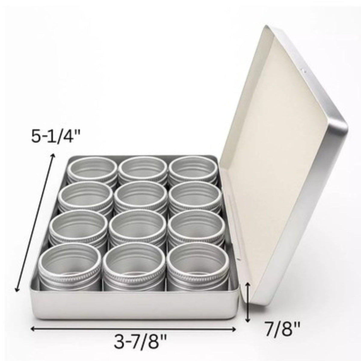 2 Pack 12pc ToolTreaux Complete Aluminum Storage Container Set 1.25" Diameter, view 4