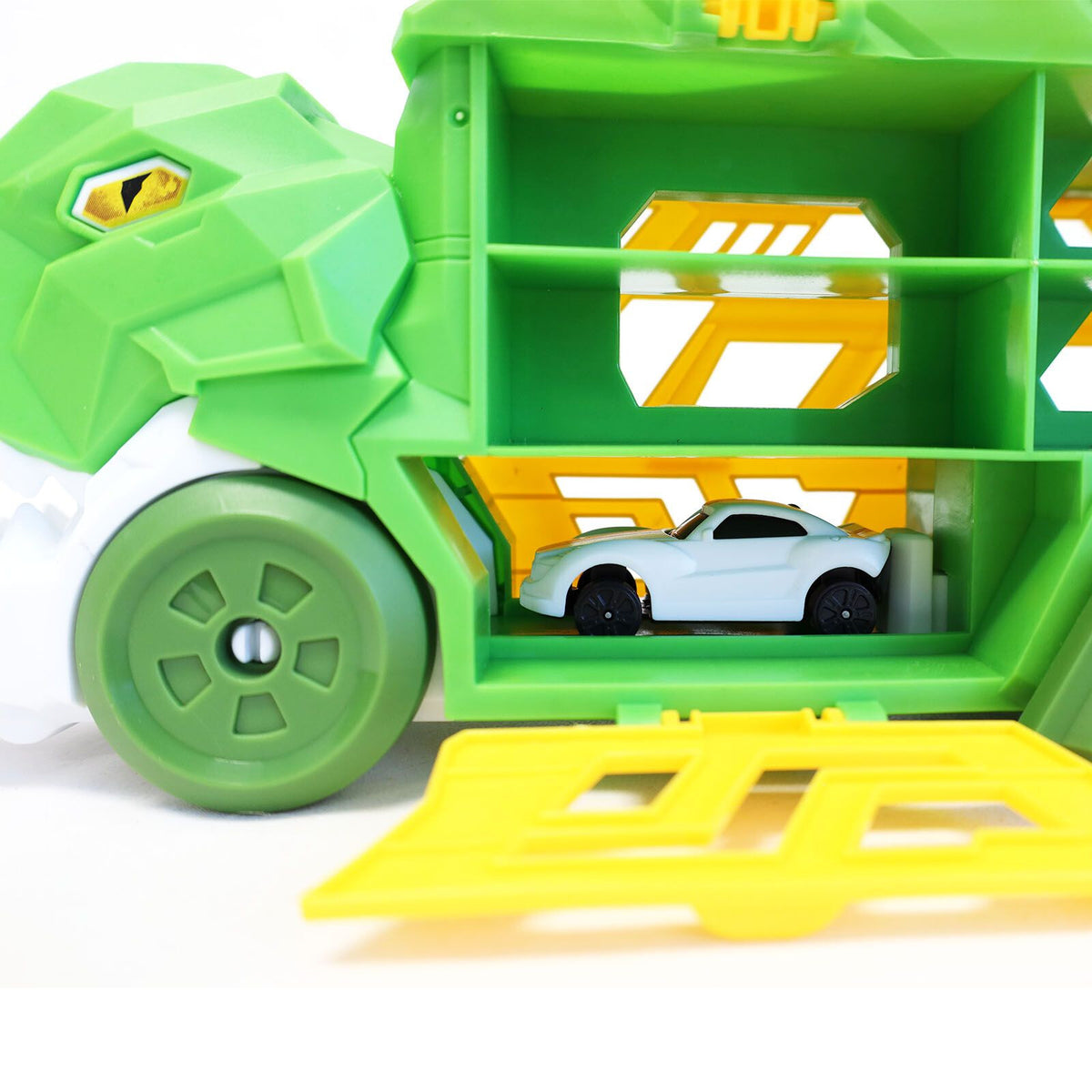 Kidplokio 3 in 1 Ultimate T Rex Diecast Cars Transporter Truck Toy (2 Colors), view 13
