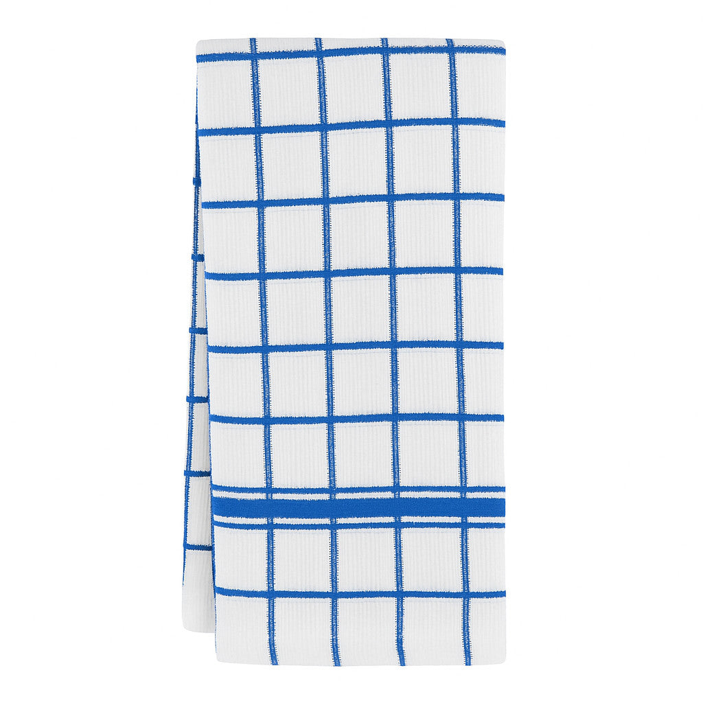 Beille 4pc 100% Cotton Terry Classic Windowpane Dish Towels Set (2 Colors)