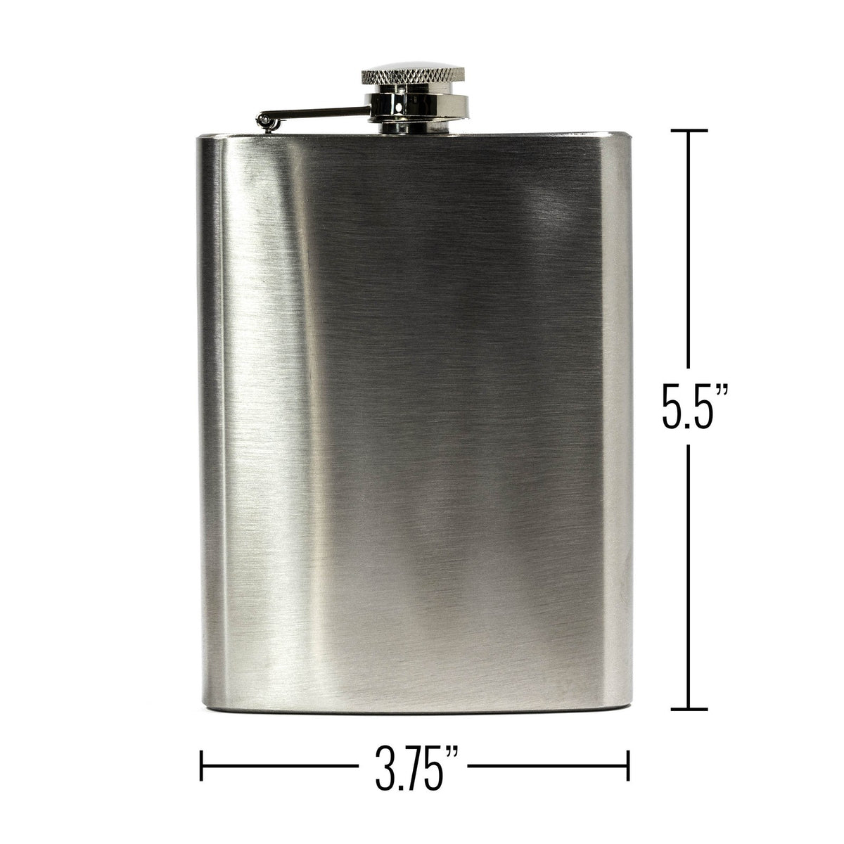 2 Pack Chrome Stainless Steel Premium Portable Hip Flask 8oz, view 11