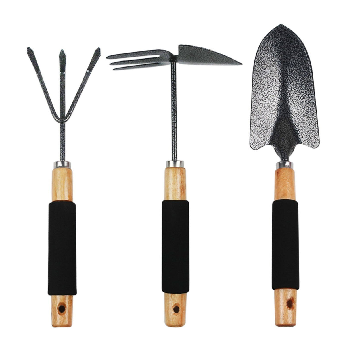 ToolTreaux Wooden Steel Handheld Garden Tools Set Rake Shovel Cultivator, view 13