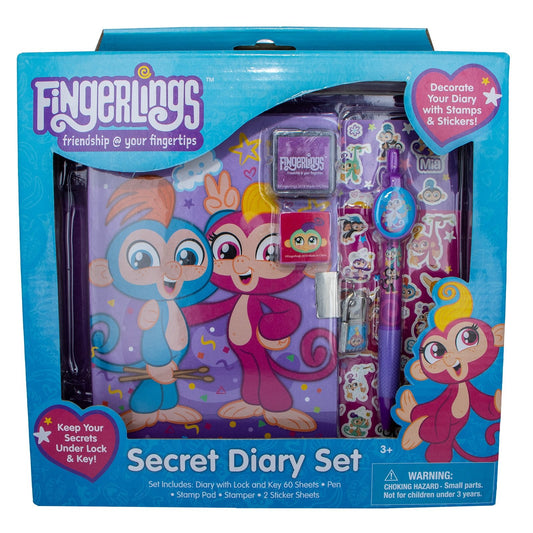 KidPlay Products Fingerlings Secret Diary set with diary and included accessories