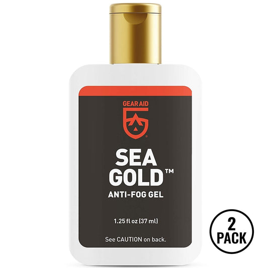Two 1.25oz tubes of Sea Gold anti fog gel mask visor cleaning solution