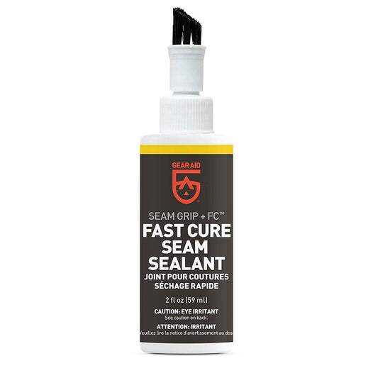 Gear Aid Seam Grip FC clear sealant for tents outdoors, two available pack sizes
